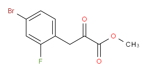 methyl 3-(4-bromo-2-fluorophenyl)-2-oxopropanoate