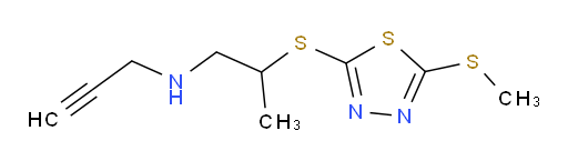 N-(2-((5-(methylthio)-1,3,4-thiadiazol-2-yl)thio)propyl)prop-2-yn-1-amine