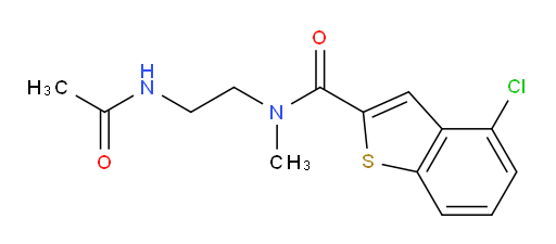 N-(2-acetamidoethyl)-4-chloro-N-methylbenzo[b]thiophene-2-carboxamide