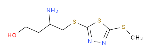 3-amino-4-((5-(methylthio)-1,3,4-thiadiazol-2-yl)thio)butan-1-ol