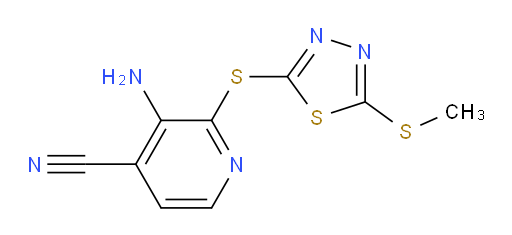 3-amino-2-((5-(methylthio)-1,3,4-thiadiazol-2-yl)thio)isonicotinonitrile