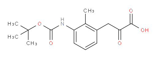 3-(3-((tert-butoxycarbonyl)amino)-2-methylphenyl)-2-oxopropanoic acid