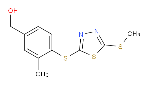 (3-methyl-4-((5-(methylthio)-1,3,4-thiadiazol-2-yl)thio)phenyl)methanol