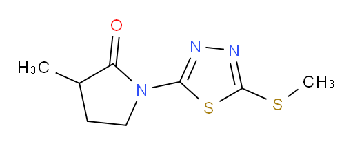 3-methyl-1-(5-(methylthio)-1,3,4-thiadiazol-2-yl)pyrrolidin-2-one