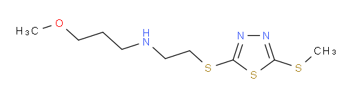 3-methoxy-N-(2-((5-(methylthio)-1,3,4-thiadiazol-2-yl)thio)ethyl)propan-1-amine