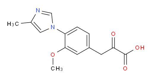 3-(3-methoxy-4-(4-methyl-1H-imidazol-1-yl)phenyl)-2-oxopropanoic acid