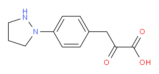 2-oxo-3-(4-(pyrazolidin-1-yl)phenyl)propanoic acid