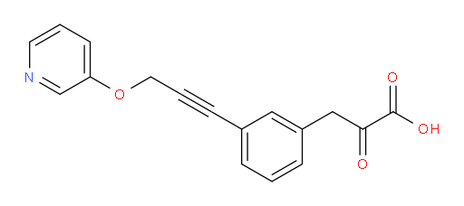 2-oxo-3-(3-(3-(pyridin-3-yloxy)prop-1-yn-1-yl)phenyl)propanoic acid
