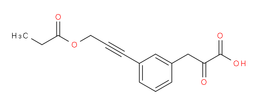 2-oxo-3-(3-(3-(propionyloxy)prop-1-yn-1-yl)phenyl)propanoic acid