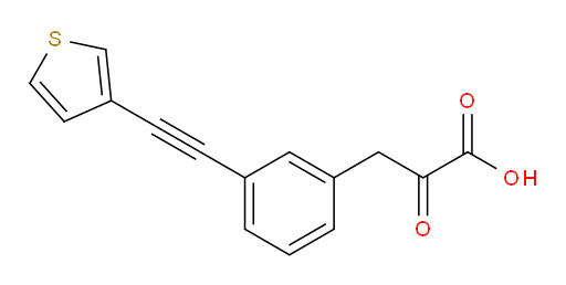 2-oxo-3-(3-(thiophen-3-ylethynyl)phenyl)propanoic acid