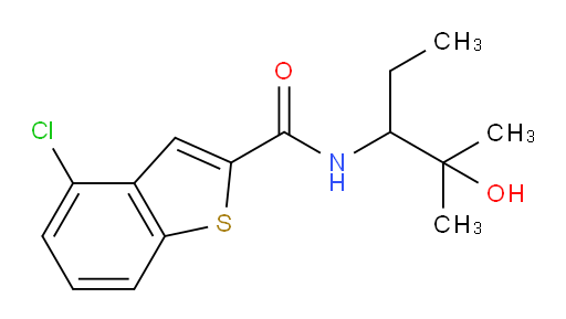 4-chloro-N-(2-hydroxy-2-methylpentan-3-yl)benzo[b]thiophene-2-carboxamide