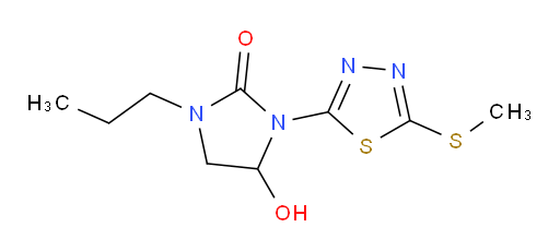 4-hydroxy-3-(5-(methylthio)-1,3,4-thiadiazol-2-yl)-1-propylimidazolidin-2-one