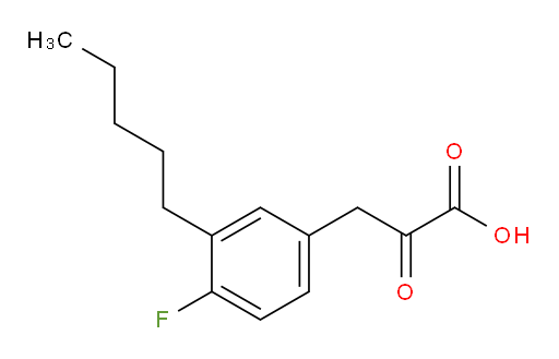 3-(4-fluoro-3-pentylphenyl)-2-oxopropanoic acid