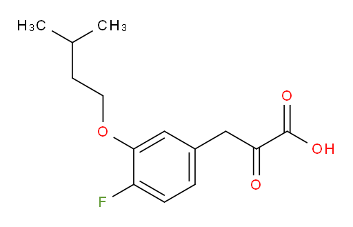 3-(4-fluoro-3-(isopentyloxy)phenyl)-2-oxopropanoic acid