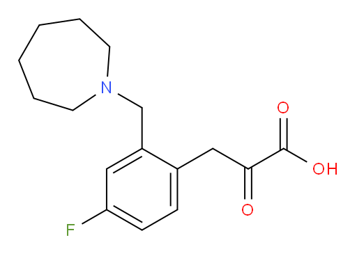 3-(2-(azepan-1-ylmethyl)-4-fluorophenyl)-2-oxopropanoic acid