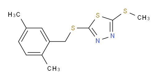 2-((2,5-dimethylbenzyl)thio)-5-(methylthio)-1,3,4-thiadiazole