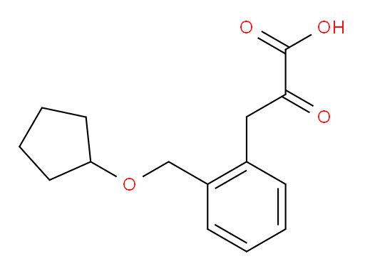 3-(2-((cyclopentyloxy)methyl)phenyl)-2-oxopropanoic acid