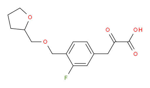3-(3-fluoro-4-(((tetrahydrofuran-2-yl)methoxy)methyl)phenyl)-2-oxopropanoic acid