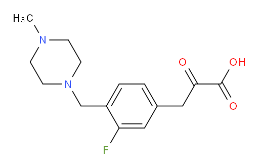 3-(3-fluoro-4-((4-methylpiperazin-1-yl)methyl)phenyl)-2-oxopropanoic acid