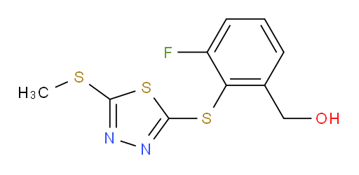 (3-fluoro-2-((5-(methylthio)-1,3,4-thiadiazol-2-yl)thio)phenyl)methanol
