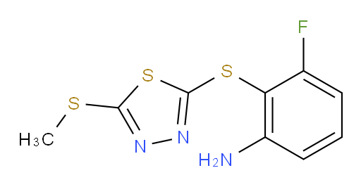 3-fluoro-2-((5-(methylthio)-1,3,4-thiadiazol-2-yl)thio)aniline