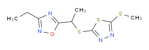 3-ethyl-5-(1-((5-(methylthio)-1,3,4-thiadiazol-2-yl)thio)ethyl)-1,2,4-oxadiazole