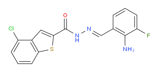 (E)-N'-(2-amino-3-fluorobenzylidene)-4-chlorobenzo[b]thiophene-2-carbohydrazide