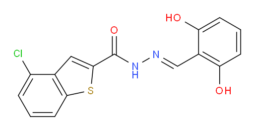 (E)-4-chloro-N'-(2,6-dihydroxybenzylidene)benzo[b]thiophene-2-carbohydrazide