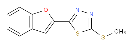 2-(benzofuran-2-yl)-5-(methylthio)-1,3,4-thiadiazole