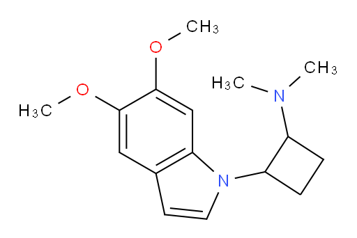 2-(5,6-dimethoxy-1H-indol-1-yl)-N,N-dimethylcyclobutanamine
