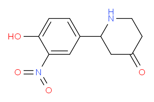 2-(4-hydroxy-3-nitrophenyl)piperidin-4-one