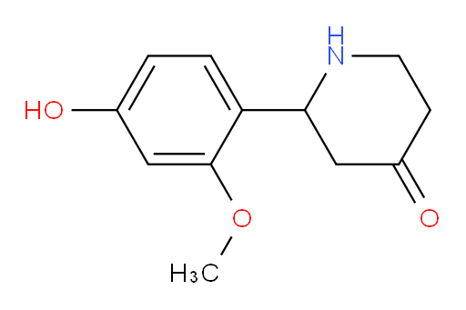 2-(4-hydroxy-2-methoxyphenyl)piperidin-4-one
