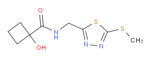 1-hydroxy-N-((5-(methylthio)-1,3,4-thiadiazol-2-yl)methyl)cyclobutanecarboxamide