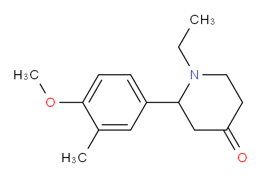 1-ethyl-2-(4-methoxy-3-methylphenyl)piperidin-4-one