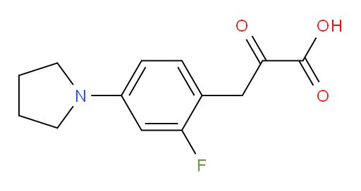 3-(2-fluoro-4-(pyrrolidin-1-yl)phenyl)-2-oxopropanoic acid
