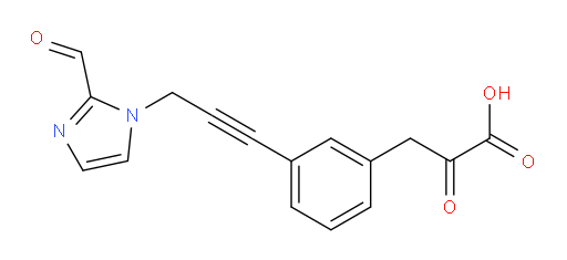 3-(3-(3-(2-formyl-1H-imidazol-1-yl)prop-1-yn-1-yl)phenyl)-2-oxopropanoic acid