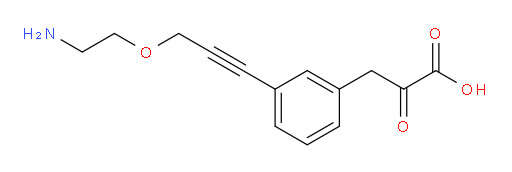 3-(3-(3-(2-aminoethoxy)prop-1-yn-1-yl)phenyl)-2-oxopropanoic acid
