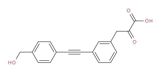 3-(3-((4-(hydroxymethyl)phenyl)ethynyl)phenyl)-2-oxopropanoic acid