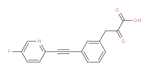 3-(3-((5-fluoropyridin-2-yl)ethynyl)phenyl)-2-oxopropanoic acid