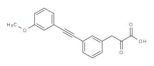 3-(3-((3-methoxyphenyl)ethynyl)phenyl)-2-oxopropanoic acid