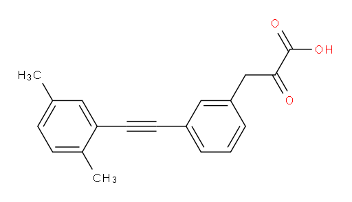 3-(3-((2,5-dimethylphenyl)ethynyl)phenyl)-2-oxopropanoic acid