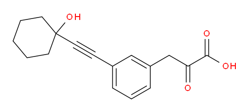 3-(3-((1-hydroxycyclohexyl)ethynyl)phenyl)-2-oxopropanoic acid
