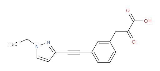 3-(3-((1-ethyl-1H-pyrazol-3-yl)ethynyl)phenyl)-2-oxopropanoic acid