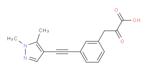 3-(3-((1,5-dimethyl-1H-pyrazol-4-yl)ethynyl)phenyl)-2-oxopropanoic acid