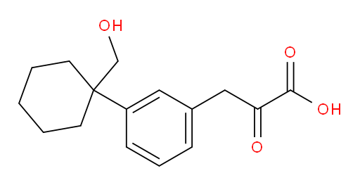 3-(3-(1-(hydroxymethyl)cyclohexyl)phenyl)-2-oxopropanoic acid