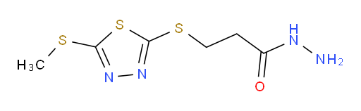 3-((5-(methylthio)-1,3,4-thiadiazol-2-yl)thio)propanehydrazide
