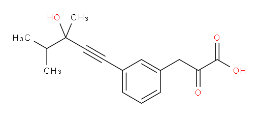 3-(3-(3-hydroxy-3,4-dimethylpent-1-yn-1-yl)phenyl)-2-oxopropanoic acid