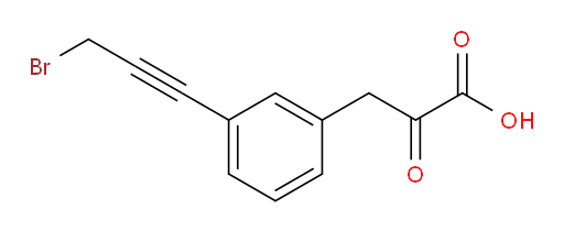 3-(3-(3-bromoprop-1-yn-1-yl)phenyl)-2-oxopropanoic acid