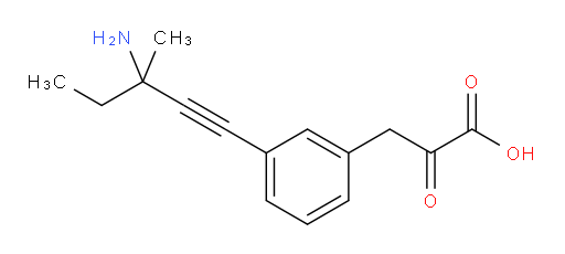 3-(3-(3-amino-3-methylpent-1-yn-1-yl)phenyl)-2-oxopropanoic acid
