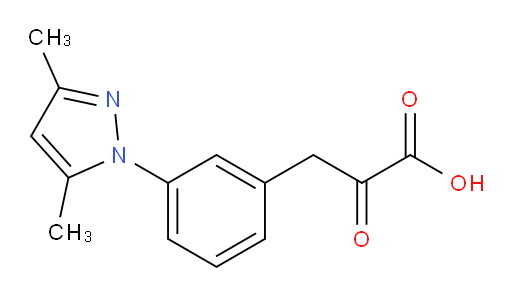3-(3-(3,5-dimethyl-1H-pyrazol-1-yl)phenyl)-2-oxopropanoic acid